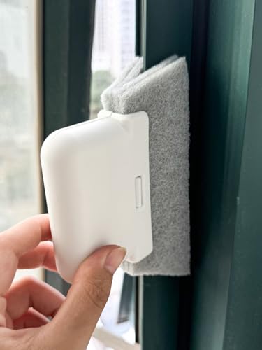 Window Sill Sliding Door Track Gap Cleaning Brush Handheld Cleaning Tool (Orange) - color: Orange