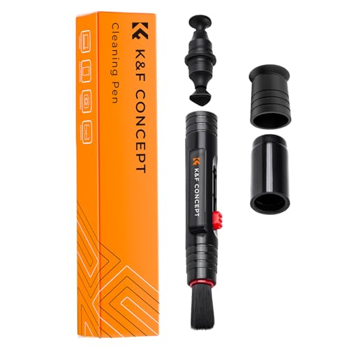 K&F CONCEPT Professional Lens Cleaning Pen with Soft Brush, Carbon Head Lens Cleaning Pen Compatible with Canon, Nikon, Pentax, Sony Digital Camera Cleaning,AR VR Glasses Cleaning