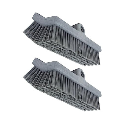 SPARTA 40423EC23 Plastic Floor Scrub Brush, Wall Brush, Equipment Brush With Nonabsorbent Bristles For Industrial Kitchens, Hospitals, Commercial Cleaning, 10 Inches, Gray, (Pack of 2) - color: Gray
