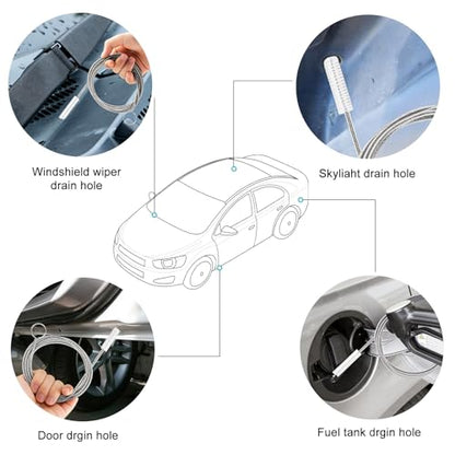 Long Flexible Tube Cleaning Brush Set, 61 Inch Drain Hose Brush for Cleaning RV Pipes, Water Bottles, Straws, Sink Drains - Slim Brush