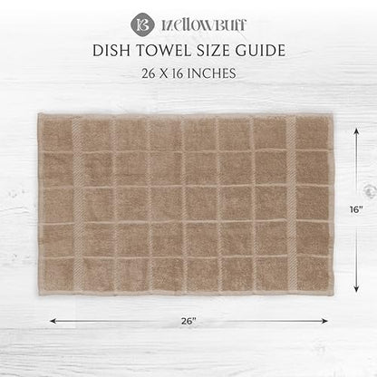 100% Cotton Terry Dish Cloth & Dish Towel, 6 Pack, Super Soft and Absorbent Kitchen Towels, Perfect for Kitchen Cleaning and Dish Washing (TAN (DT and DC Combo)) - color: Tan (Dt and DC Combo)
