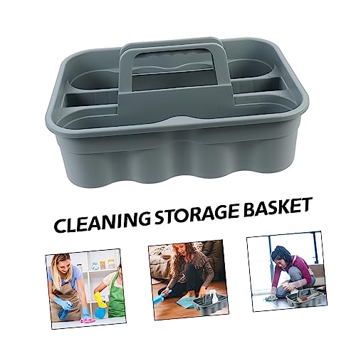 GLEAVI Large Storage Wicker Basket Cleaning Supply Organizer Carrier Box Case