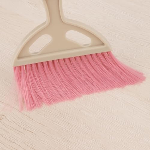 Mini Dustpan and Brush Set Portable Small Broom with Dust Pan Handheld Hangable Whisk Broom and Dust pan for Home, Kitchen, Table, Office, Car 3Pcs (Blue-Green-Pink) - color: Blue-green-pink