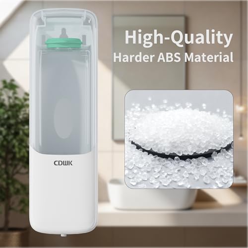 Wall-Mounted Shower Soap Dispenser,Shampoo and Conditioner Dispenser, 300ml, No Drill Refillable Shampoo Dispener for Bathroom,Kitchen,Hotel and Airbnb, White - color: White