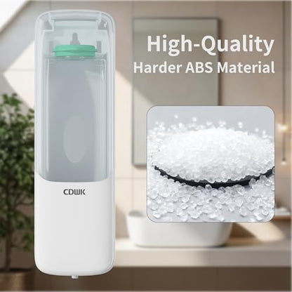 Wall-Mounted Shower Soap Dispenser,Shampoo and Conditioner Dispenser, 300ml, No Drill Refillable Shampoo Dispener for Bathroom,Kitchen,Hotel and Airbnb, White - color: White