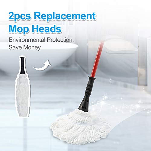 Eyliden Mop Model No.: FZ-02-2020/FZ-02-2019 Replacement Head, 2pcs Microfiber Mop Pads for Eyliden Twist Mops, Floor Cleaning Mops Head(Not Include Handle), Suitable for Any Surfaces (2pack Heads)
