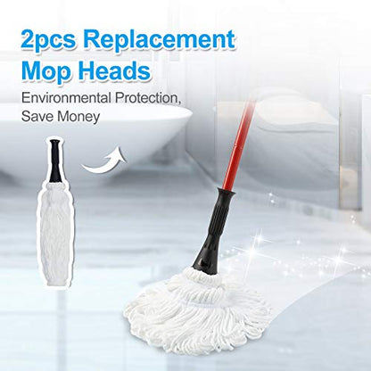 Eyliden Mop Model No.: FZ-02-2020/FZ-02-2019 Replacement Head, 2pcs Microfiber Mop Pads for Eyliden Twist Mops, Floor Cleaning Mops Head(Not Include Handle), Suitable for Any Surfaces (2pack Heads)