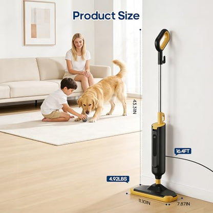 Steam Mop for Floor Cleaning with 2 Washable Pad, 30s Quick-Heating, Lightweight Floor Steamer Cleaner Mop for Hardwood, Tile, Laminate Floors，Carpet