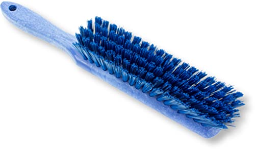 SPARTA 8 Inch Soft Counter Brush with Polyester Bristles and 5 Inch Handle, Color Coded Handheld Broom for Tables Countertops and Foodservice Surfaces, 13 Inch Overall Length, Blue - color: Blue