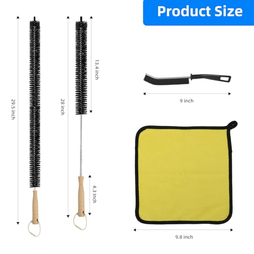 Dryer Vent Cleaner Kit 5 Pack for Fire Prevention-Home Essentials Long Flexible Dryer Vent Brush for Lint Trap-Multipurpose Household Cleaning Tools