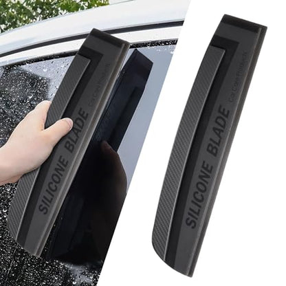 Car Window Squeegee, Silicone Rubber Car Wiper Blades are Integrated for Cleaning Windows, 11.8 Inches Water Scraper Cleaner Universal Automotive Accessories Fit for Cars, SUVs and Trucks