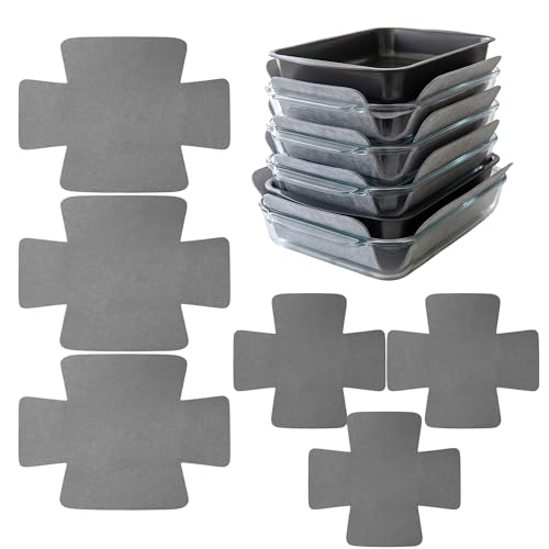 Evelots Pan & Pot Protectors – 6-Pack Extra Thick Felt Cookware Dividers for Pots, Pans & Dishes – Prevent Scratches, Chips & Cracks When Stacking – Heavy Duty Non-Slip Felt Pads - color: Gray, size: Set of 6