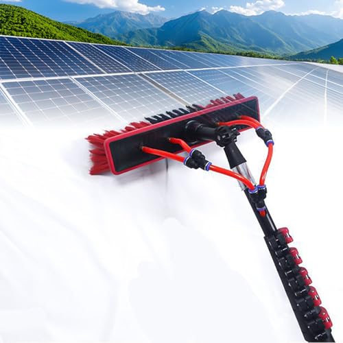 30ft Water Fed Pole Kit, Solar Panel Cleaning Brush with Adjustable Head, Extension Long Handle Window Washing Equipment for Cars Decks Outdoor Glass Roof(35cmbrushhead,3.6m) - color: 35cmbrushhead, size: 3.6m
