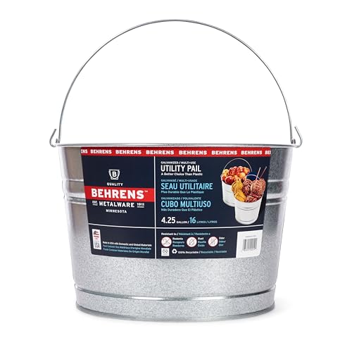 Behrens 4.25 Gallon Galvanized Steel Pail (1 Pail) - style: 1 Pail