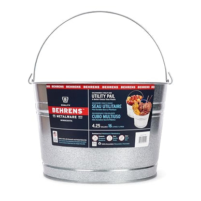 Behrens 4.25 Gallon Galvanized Steel Pail (1 Pail) - style: 1 Pail