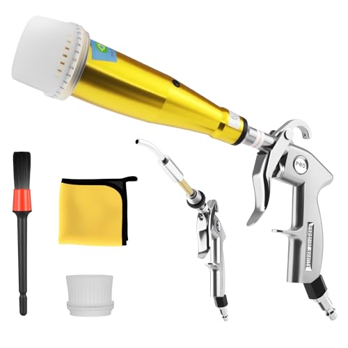 GOCCIDA High Pressure Car Cleaning Gun,Car Air Blow Gun,Tornado Dry Cleaning Gun Quickly Removes Surface Dirt and Dust, Air Gun Works with Air Compressor - style: HCL-007yellow