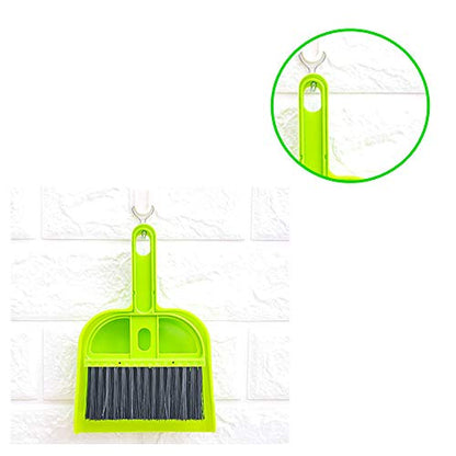 Mini Dustpan and Broom Set 1 Pcs Dustpan Brush Set Portable Plastic Brush Set (Blue) Used for Tool Brush Keyboard Home Kitchen Sweeper Table Desk Office