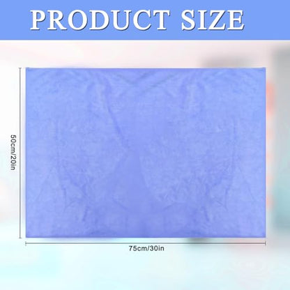 12 Pcs Extra Large Microfiber Cleaning Cloth, 20" x 30" Washable Reusable Large Floor Cloth Rags, Microfiber Towels for Mop Cleaning Office Bathrooms Housekeeping (Blue, White) - color: Blue Style 2