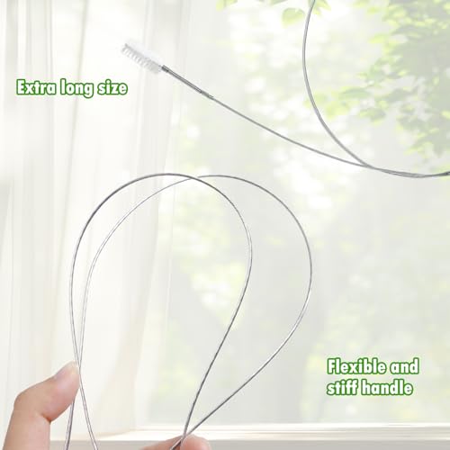4 Pcs Extra Long Pipe Tube Cleaner Flexible Flexible Drain Brush with Soft Nylon Bristles Head Long Pipe Cleaners Fridge Drain Pipe Dredging Tool Drinking Straw Cleaner Brush 1m/39in