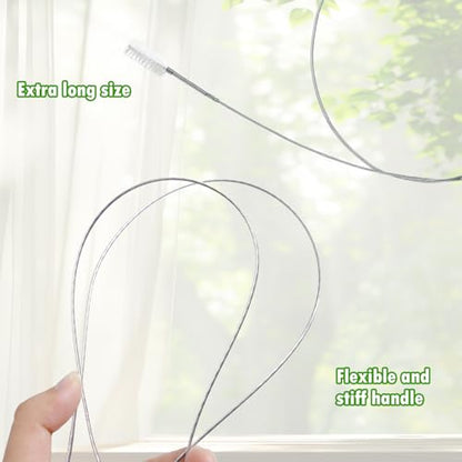 4 Pcs Extra Long Pipe Tube Cleaner Flexible Flexible Drain Brush with Soft Nylon Bristles Head Long Pipe Cleaners Fridge Drain Pipe Dredging Tool Drinking Straw Cleaner Brush 1m/39in