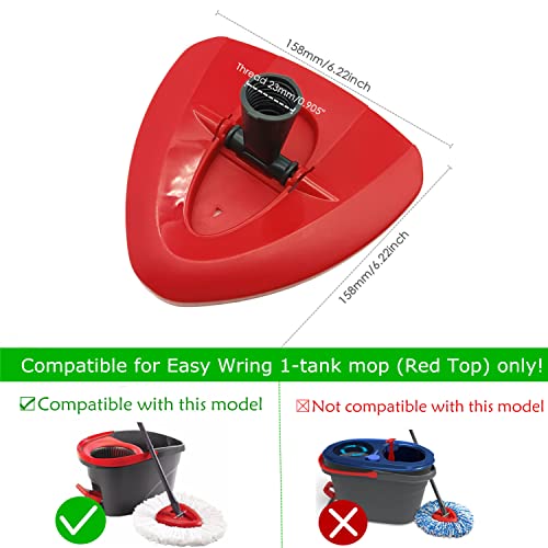 Spin Mop Replacement Base Rotating Triangle Mop Head Cover Plastic Base Compatible with Spin Mop Easy VVring 1 Tank System