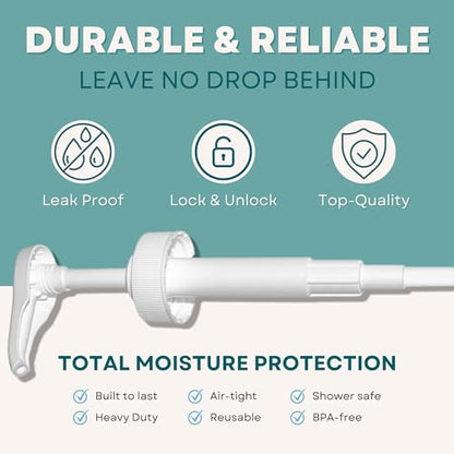 Gallon Pump Dispenser | for Plastic or Glass Bottles | Heavy-Duty Leak Proof for Commercial and Household Use | Pump for Gallon Jug | Non-BPA Plastic (Pack of 2) - size: Pack of 2