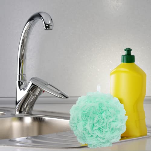 Reusable sponge, washable scrubber, non-scratching, odorless dish scrubbie - Peony collection 1ct (Pastel green) - color: Pastel Green