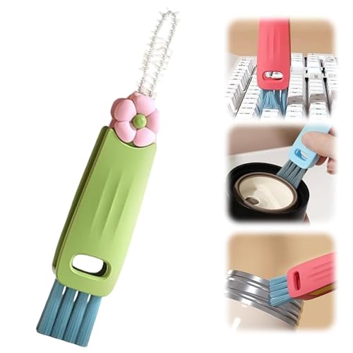 3 in 1 Cup Lid Cleaning Brush, Multifunctional Cleaning Brush Portable Cup Lid Cleaner for Bottle Gap Tight Spaces Cup, Portable Cup Lid Cleaner, 1 Pcs Green - color: 1pcs Green