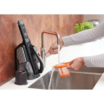 BLACK+DECKER dustbuster Portable Vacuum Cordless Handheld, Small Hand Vacuum Cleaner for Dorm Home and Car, Powerful 20V AdvancedClean+ (HHVK515J00FF)