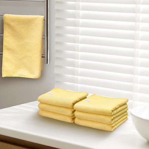 Simple Houseware 3-Pack Microfiber Cleaning Towels, Heavy-Duty & Reusable Cloths for Home, Kitchen, and Car, 16" x 24", 325 GSM - size: 3 Pack
