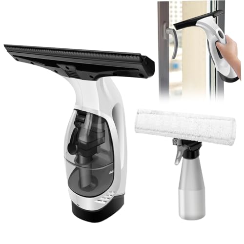 Window Vacuum Squeegee Cordless Electric Window Cleaner Squeegee Sparkling Finish Mirror Cleaner Tool for Showers Glass Countertops Tiles Vacuum, Electric, Vacuu