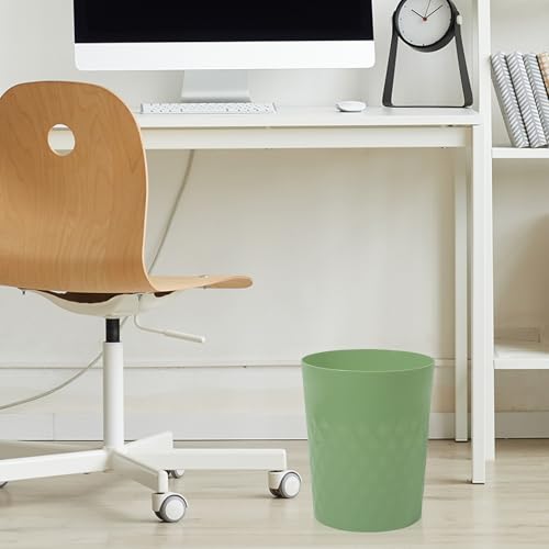 JiatuA 3 Pack Small Trash Can with Trash Bags Bathroom Garbage Bin Round Plastic Waste Basket for Kitchen, Bedroom, Office, College Dorm, Craft Room, Green - color: Green