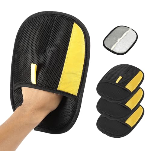 Kafia Pet Grooming Gloves,Pet Electrostatic Hair Removal Gloves,Two-Way Brush Sticky Hair Removal Tool,Cat Dog Hair Gloves,Reusable Powerful for Clothing, Couch, Furniture, Car Seats (3 PCS) - color: 3 PCS