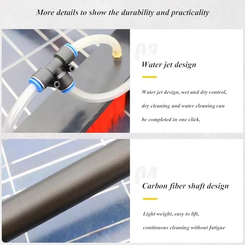 Window Cleaning Tools Professional Cleaner Window Washing Kit with Extension Pole for High Ceilings Microfiber Scrubber for Indoor Outdoor High Glass - size: 400cm/13ft