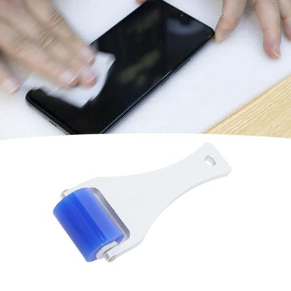 Zerodis Dust Removal Roller,Manual Aluminum Handle Silicone Roller Dust Pet Hairs Small Impurities Adsorb Roller with Static Electric Function Clothes Carseats Cleaner Tool (3CM)