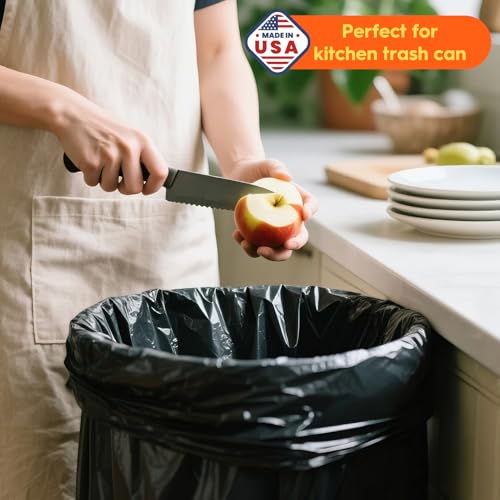 Delxo 55-60 Gallon Trash Bags, 100 Count – 0.9 Mil Medium Duty Garbage Bags, Durable & Puncture-Resistant Plastic Bolsas para basura, Perforated Design– Made in USA for Kitchen, Yard, Office (Black) - color: 60Gal-100Ct(Black)