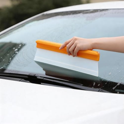 Car Squeegee, 6 Pack 12 inch Flexible Car Water Scraper Tool Silicone Window Squeegee for Cars Or Home Use, Washing & Wiping Glass, Mirror & Shower Doors, Yellow