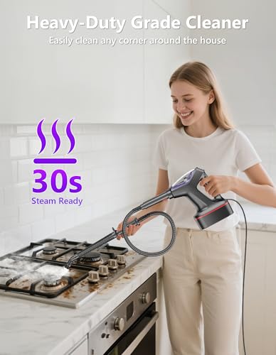 Steam Mop for Floor Cleaning, Heavy Duty All-in-One Steam Cleaner for Home with Detachable Handheld Steamer, for Hardwood, Tile, Walls, Grout, Windows, Furniture and Decks