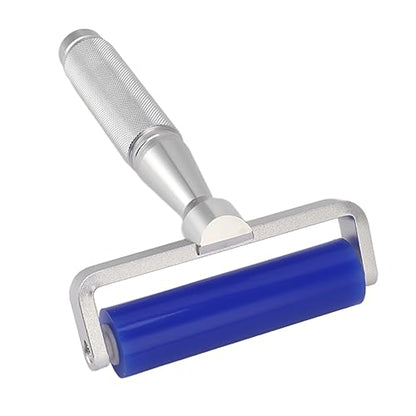Dust Removal Roller Silicone Soft Aluminum Alloy Handle Iron Bearing Anti Static Roller for Film Dust Fibers Powder (8 Inch) - size: 8 Inch