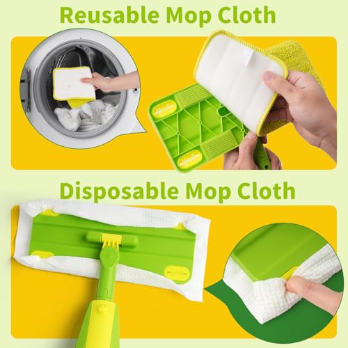 Kids Spray Mop,Toddler Mop Cleaning Set, Real Working Mini Mop & Kids Broom Dustpan Set, Housekeeping Pretend Play Toy, Montessori Kid Cleaning Toy Set Includes Organizer Clip -Green - size: Mop & Broom Set, style: Green