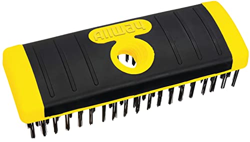 ALLWAY SB619 Soft-Grip Carbon Steel Wire Scrub Brush Block - style: Carbon Steel Wire Scrub Brush Block