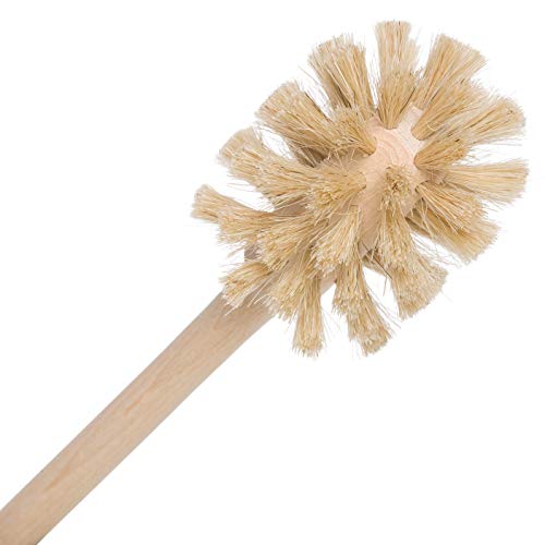Redecker Bottle Brush, Light Horsehair Bristles, 14 Inch Long, Beechwood Handle for Milk Bottles and Glassware, Made in Germany - size: 13-3/4-Inches