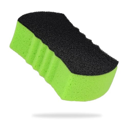 Grip Clean Dual Texture Car Wash Sponge - Multi Purpose Bug Remover Scrubbing Side Soft Sea Sponge - Ultra Scrub Car Cleaning Sponges Wash Bucket Accessory - 2 Pack