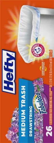 Hefty Medium Trash Bags, Fabuloso Scent, 8 Gallon, 26 Count (Pack of 2) - size: 26 Count (Pack of 2)