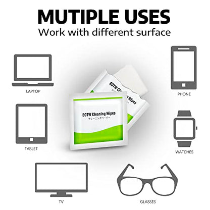 Screen Wipes Individually Wrapped, EOTW Pre-moistened Computer Phone Lens Cleaning Wipes for iPhone iPad Tablet PC Computer LED Screen, Pack of 400 - size: 1 Count (Pack of 400)