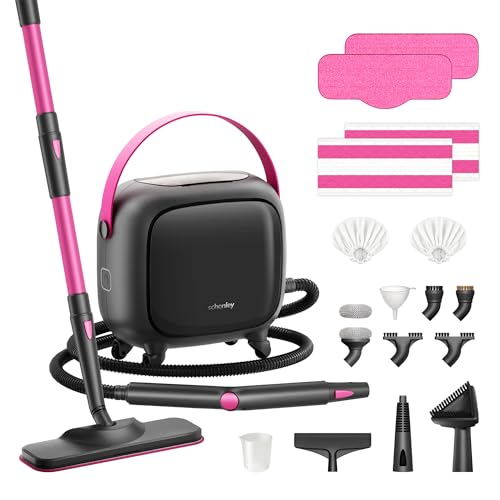 Schenley 21-in-1 Steam Cleaner, High-Pressure Heavy-Duty Steamer for Deep Cleaning Floors, Tiles, Upholstery, Grout, Grill and Cars, Fast Heat-Up, Large Water Tank, Multi-Purpose, Portable Design