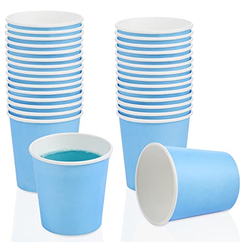 VITVITI 30 PACK Bathroom Mouthwash Cups, Disposable 3.7 OZ Coffee Paper Cup, Small Cup for Mouth Wash/Hot Cold Beverages Liquid/Tea, Blue - color: BLUE 30P