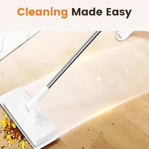 Mini Mop Zero Touch Mini Mop, Disposable Clip Mopstick W/8 Reusable Cloths, Wet&Dry for Floors, 40inch Locking Handle for Gaps & Multi-Surface