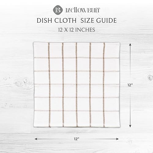 100% Cotton Terry Dish Cloth & Dish Towel, 6 Pack, Super Soft and Absorbent Kitchen Towels, Perfect for Kitchen Cleaning and Dish Washing (TAN (DT and DC Combo)) - color: Tan (Dt and DC Combo)