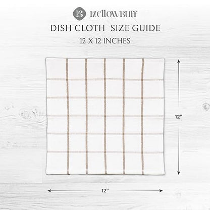 100% Cotton Terry Dish Cloth & Dish Towel, 6 Pack, Super Soft and Absorbent Kitchen Towels, Perfect for Kitchen Cleaning and Dish Washing (TAN (DT and DC Combo)) - color: Tan (Dt and DC Combo)